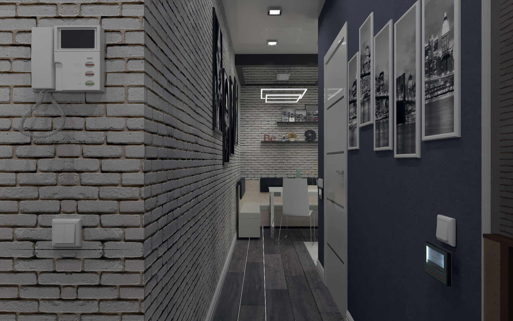 homify Industrial style corridor, hallway and stairs