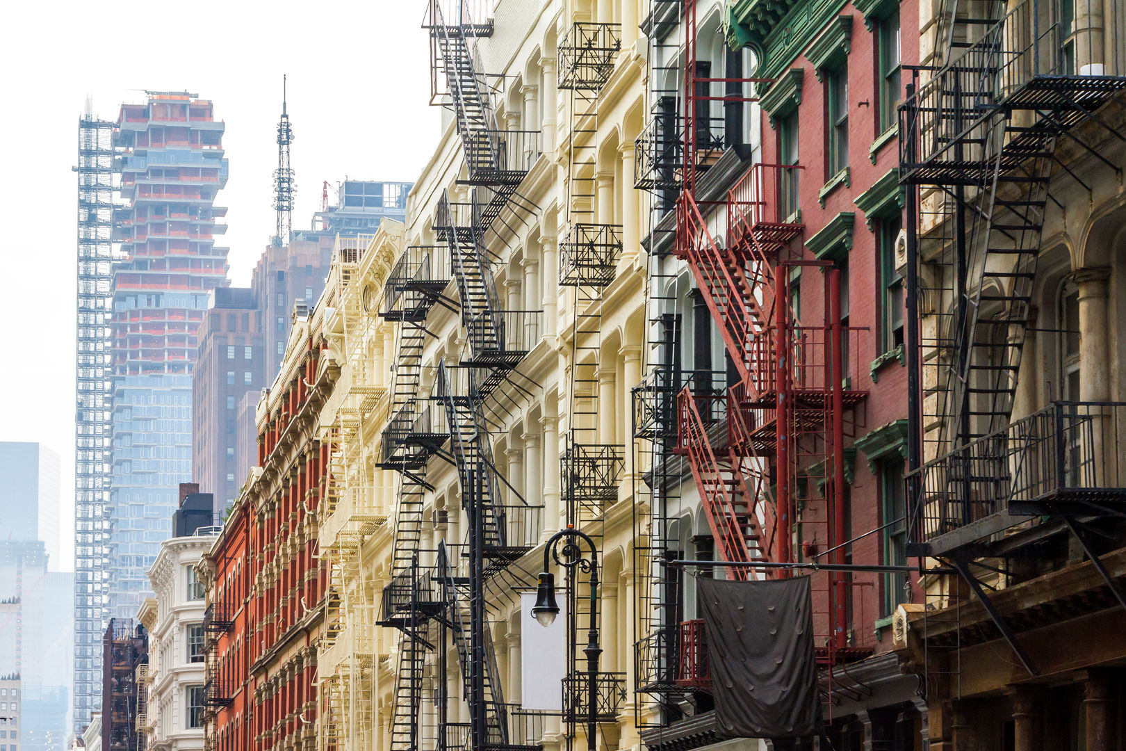 Long row of colorful buildings in the Soho neighborhood of Manhattan, New York City homify