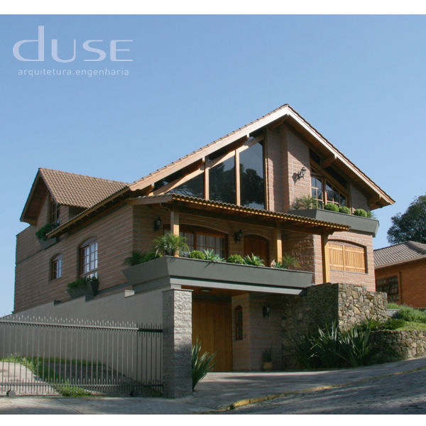 Residencia Unifamiliar, duse arquitetura.engenharia duse arquitetura.engenharia Casas rústicas Piedra