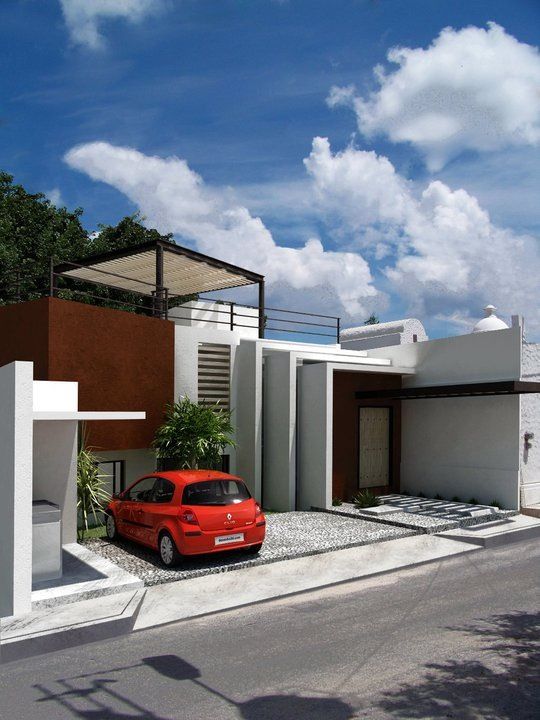 RENDER PRELIMINAR A LA OBRA SIN BARDA EXTERIOR FRACTAL CORP Arquitectura Casas modernas