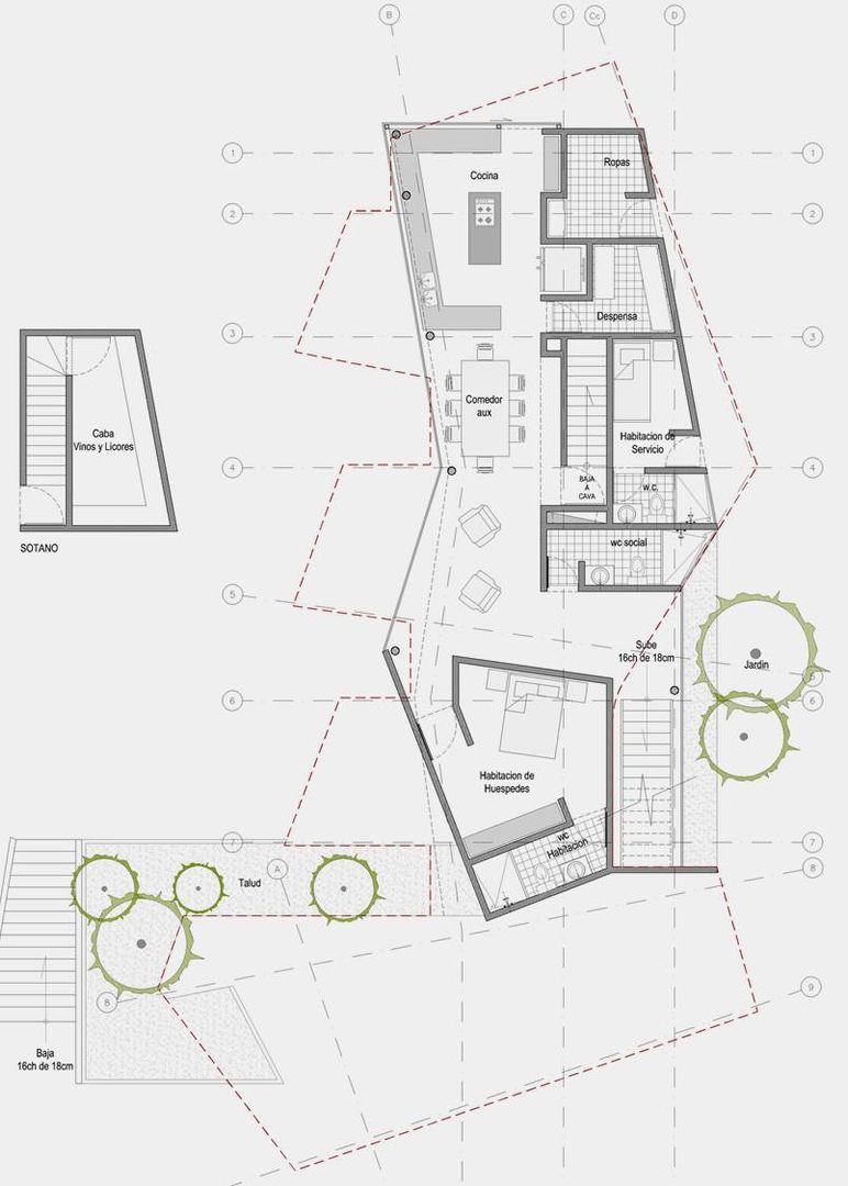 CASA L2_ San Jerónimo - Antioquia, @tresarquitectos @tresarquitectos Minimalistyczne domy