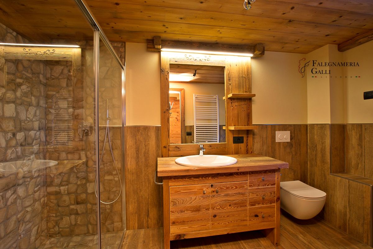 'MOUNTAINS LOVE', Falegnameria Galli Falegnameria Galli Bathroom