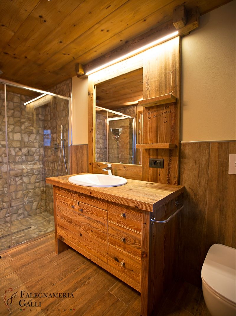 'MOUNTAINS LOVE', Falegnameria Galli Falegnameria Galli Bathroom