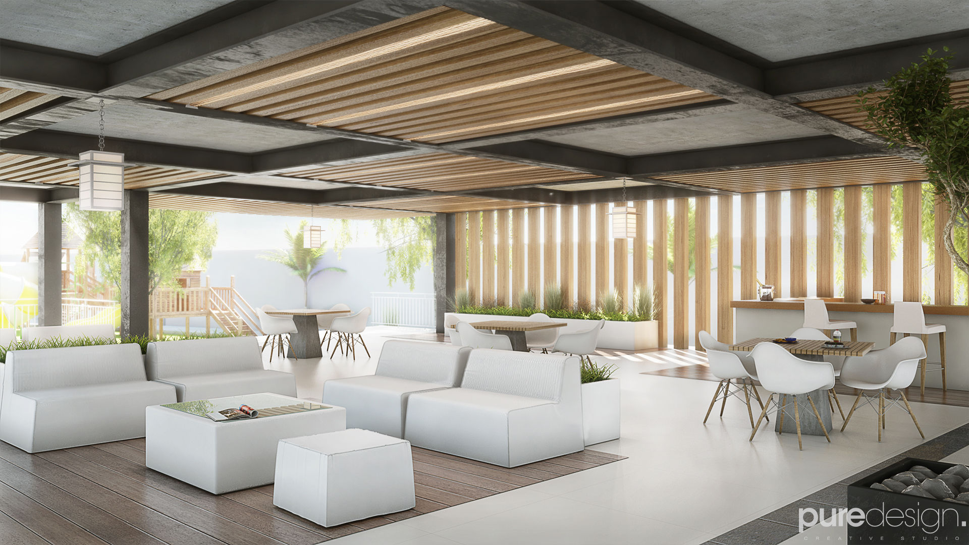 Santerra Residencial, Pure Design Pure Design بلكونة أو شرفة