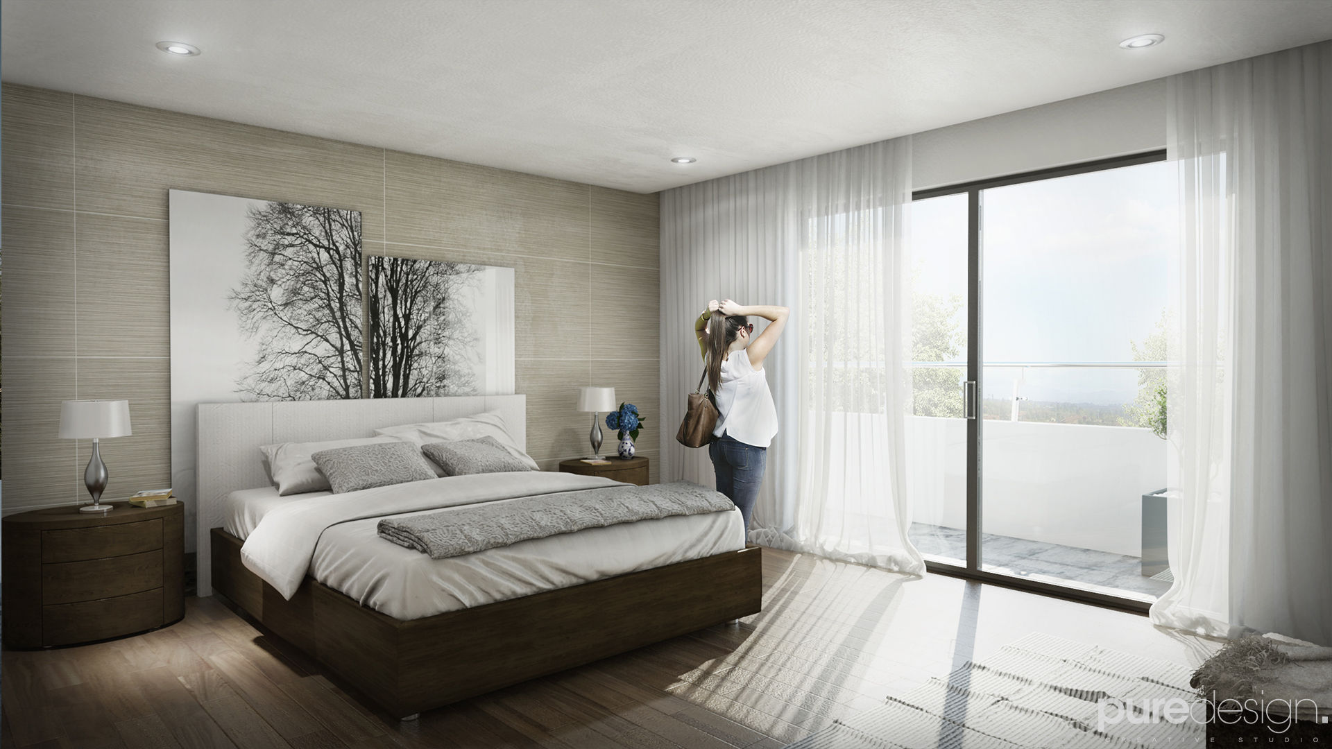 Santerra Residencial, Pure Design Pure Design ミニマルスタイルの 寝室