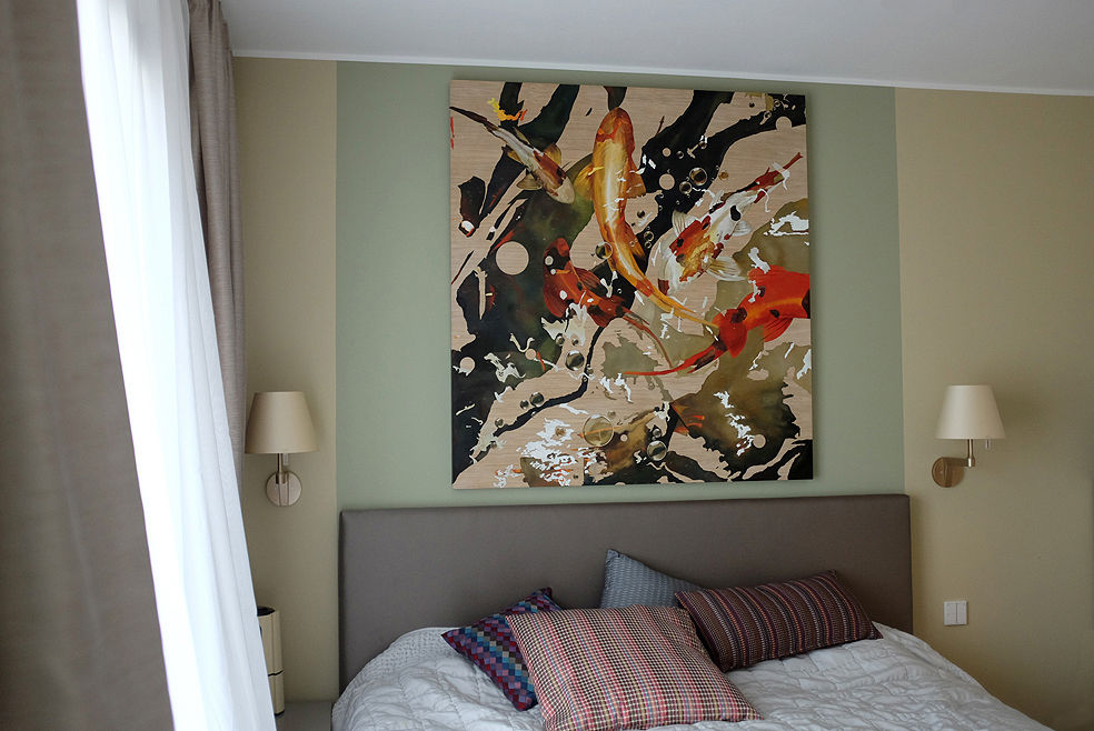 Apartment, Berlin-Mitte, Bedroom homify Classic style bedroom art,painting,bedroom