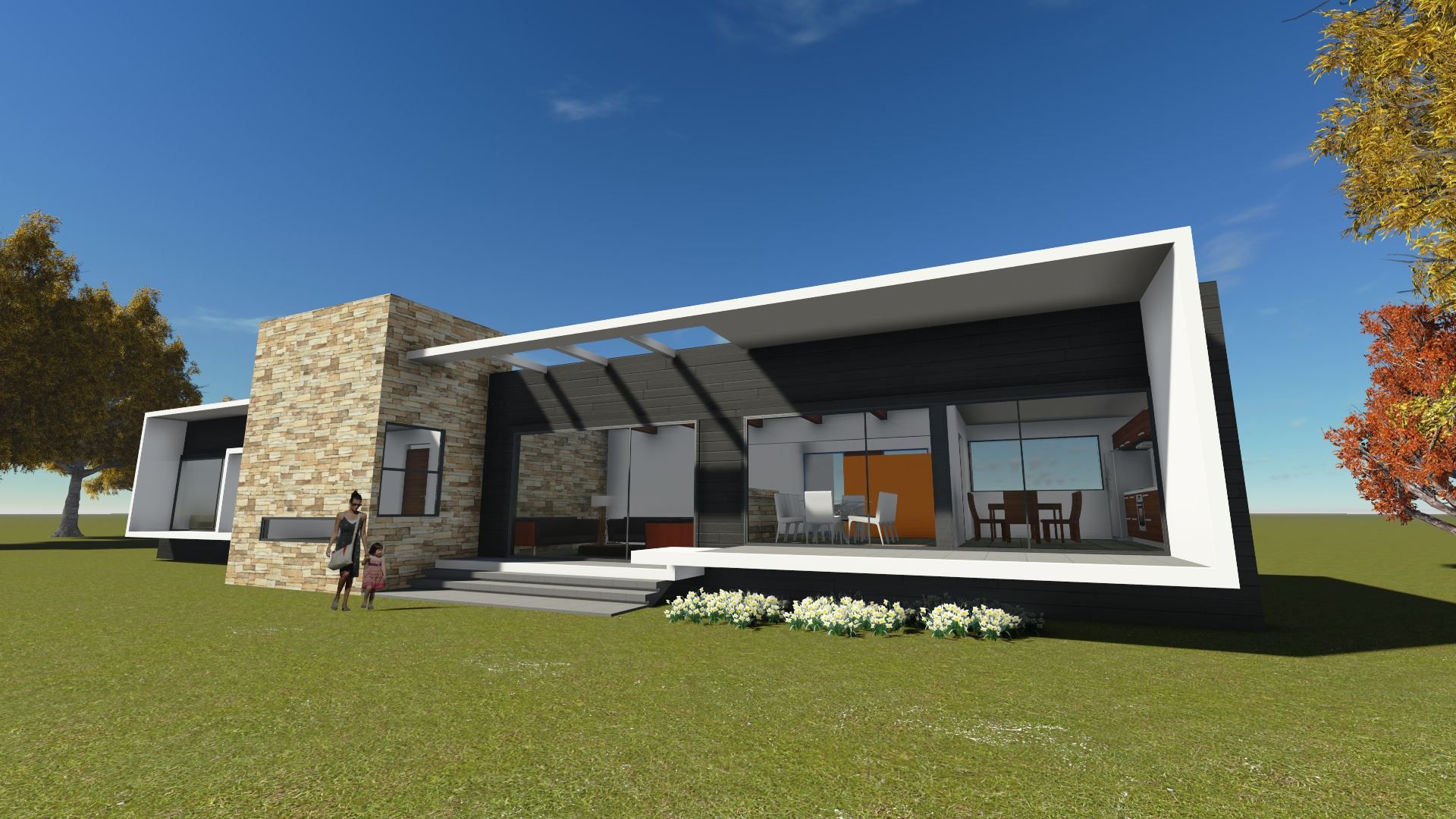 vista frontal casa homify