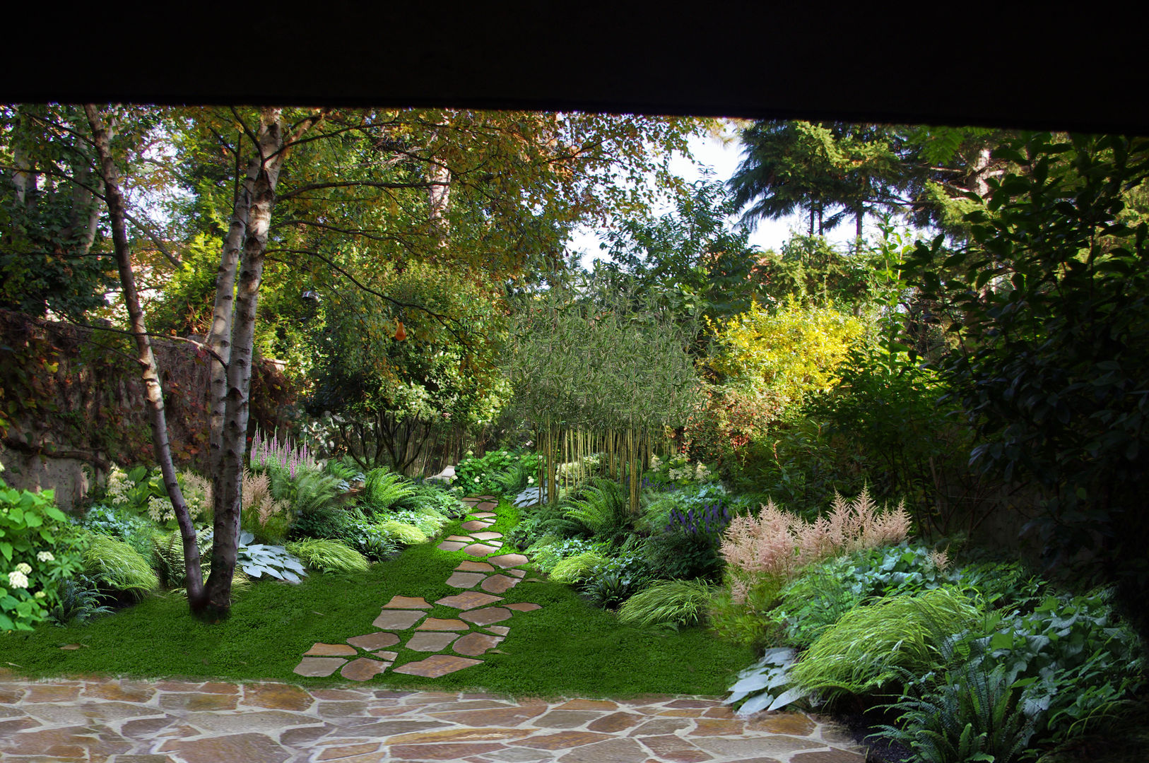 JARDIN DE SOUS-BOIS // Choisy-le-Roi (94), Sophie coulon - Architecte Paysagiste Sophie coulon - Architecte Paysagiste Rustic style garden