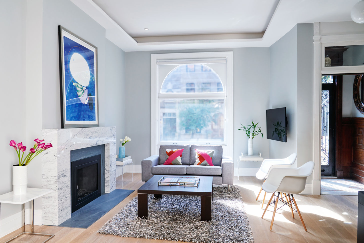 Park Slope Townhouse, Sarah Jefferys Design Sarah Jefferys Design モダンデザインの リビング