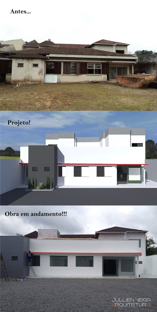 Projeto de reforma Comercial - Antes e Depois, Jullien Veiga Arquitetura Jullien Veiga Arquitetura