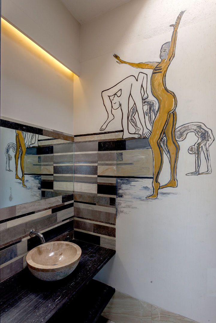 Kavardhara Villa , Inscape Designers Inscape Designers Casas de banho rústicas
