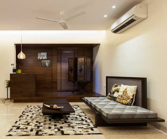 Choudhary Residence, Juhu, Mumbai, Inscape Designers Inscape Designers Eclectische woonkamers