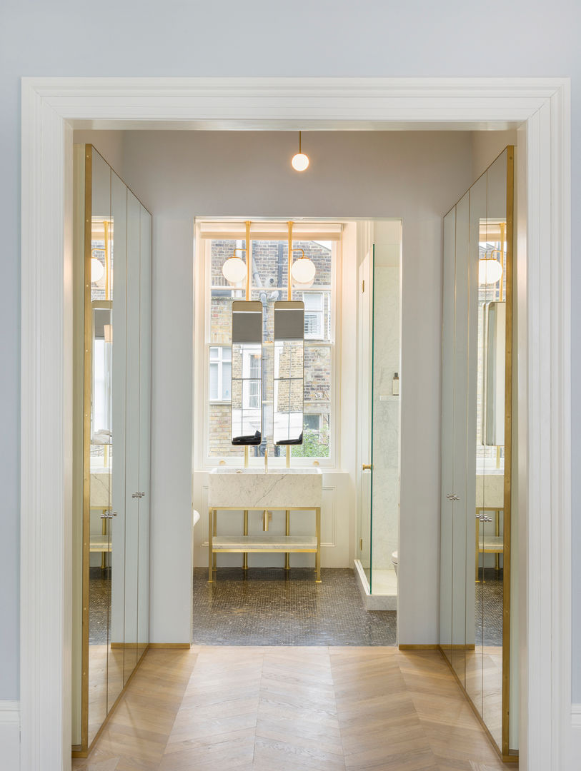 View from dressing room to bathroom Gundry & Ducker Architecture Eclectic style bathroom