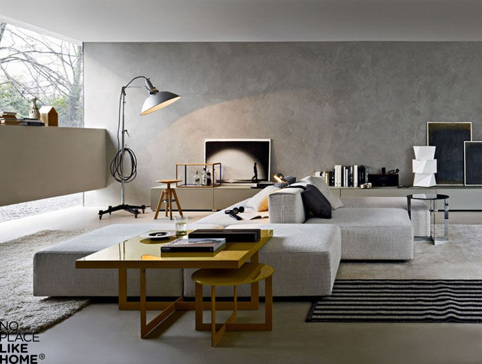 Living Room No Place Like Home ® Salas de estar modernas living room,sober,straight lines,large windows,light