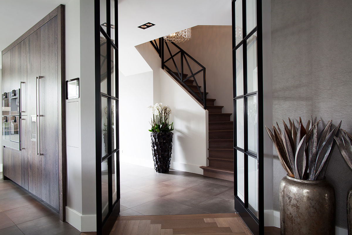 Gehele woonhuis landelijk chique, Wood Creations Wood Creations Country style corridor, hallway& stairs