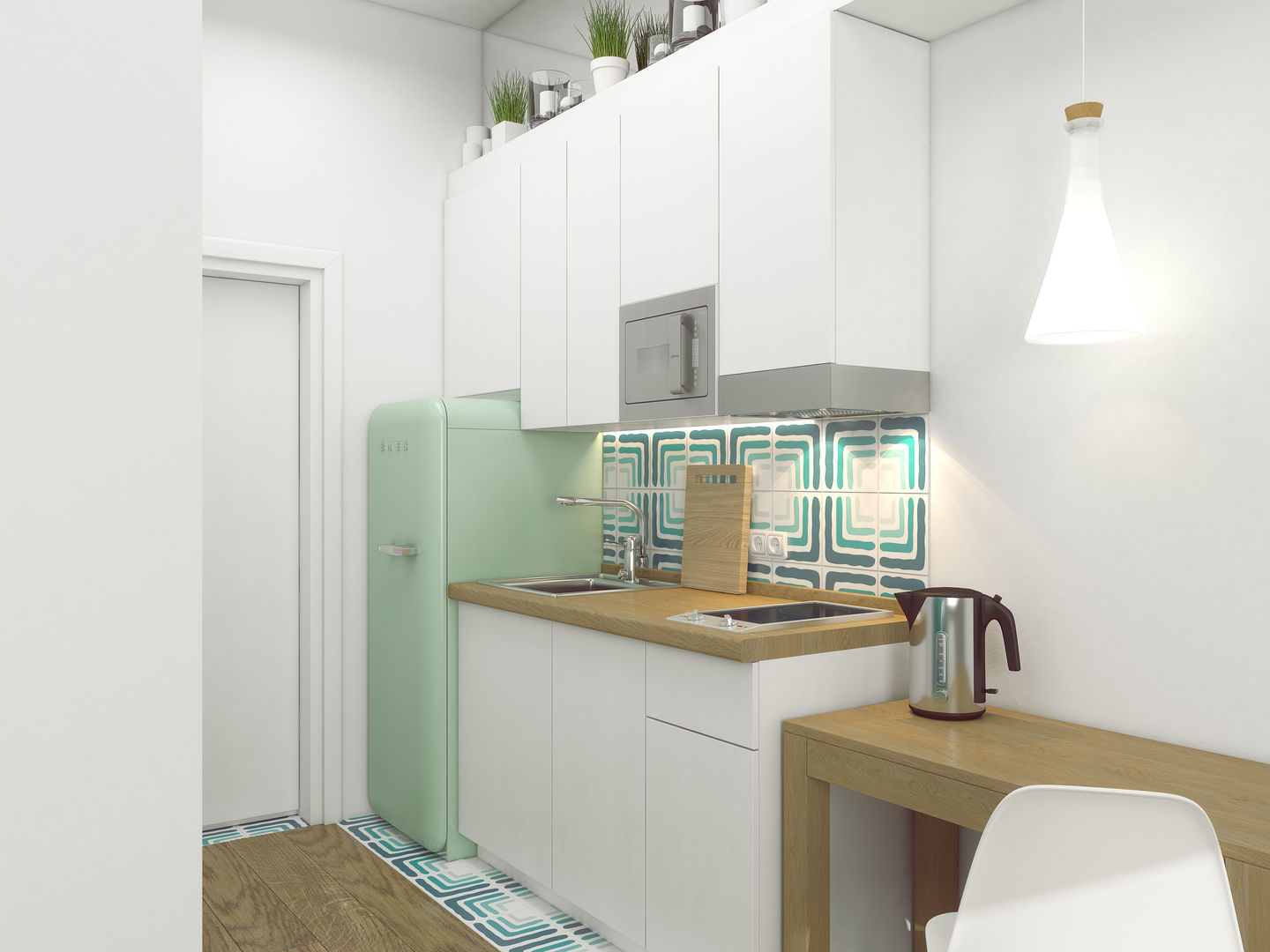 Студия 20 м2 в Москве №10, Ёрумдизайн Ёрумдизайн Kitchen MDF