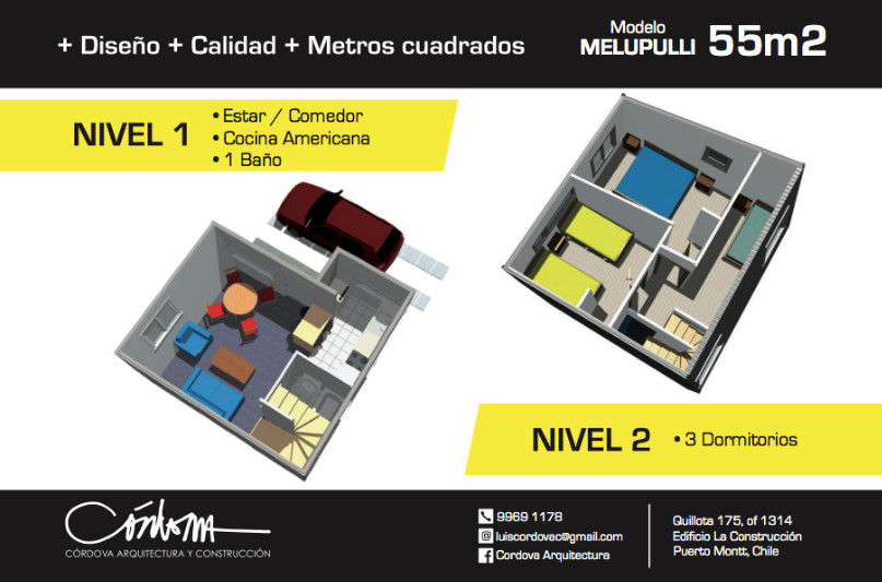 Vivienda Melipulli. homify Casas estilo moderno: ideas, arquitectura e imágenes vivienda social,vivienda,casa