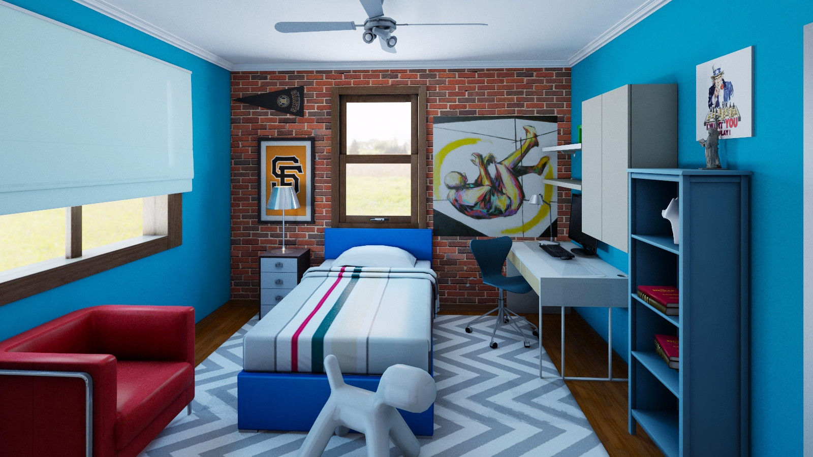 Teenager boy's room CKW Lifestyle Associates PTY Ltd Nursery/kid’s room Wood-Plastic Composite