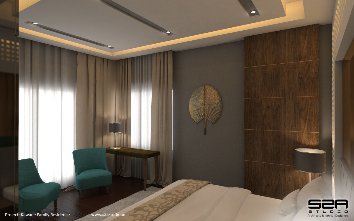 Residential Apartment , S2A studio S2A studio Phòng ngủ phong cách hiện đại