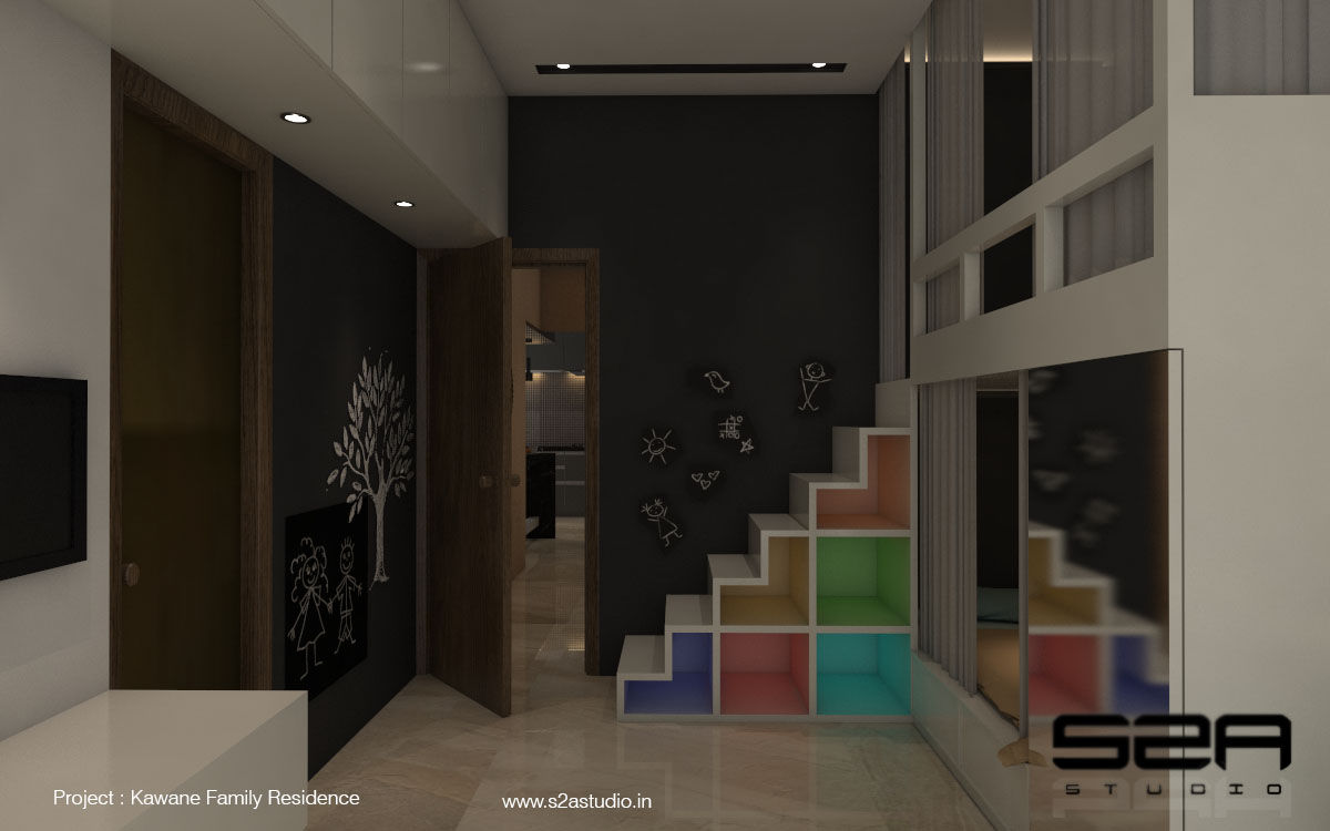 Residential Apartment , S2A studio S2A studio Kamar Tidur Modern
