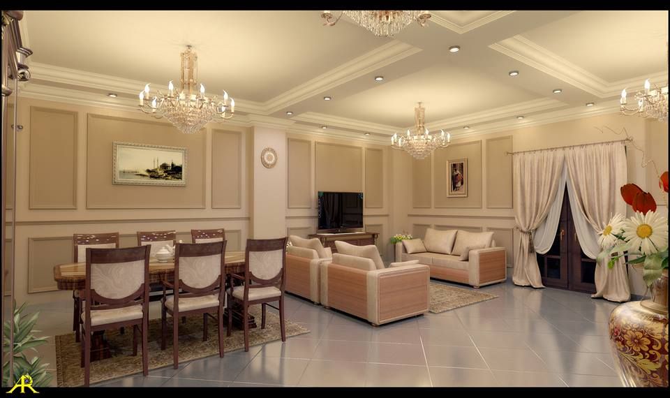 شقة مصرية بتصميم بين الكلاسيك والمودرن, Etihad Constructio & Decor Etihad Constructio & Decor 客廳 配件與裝飾品