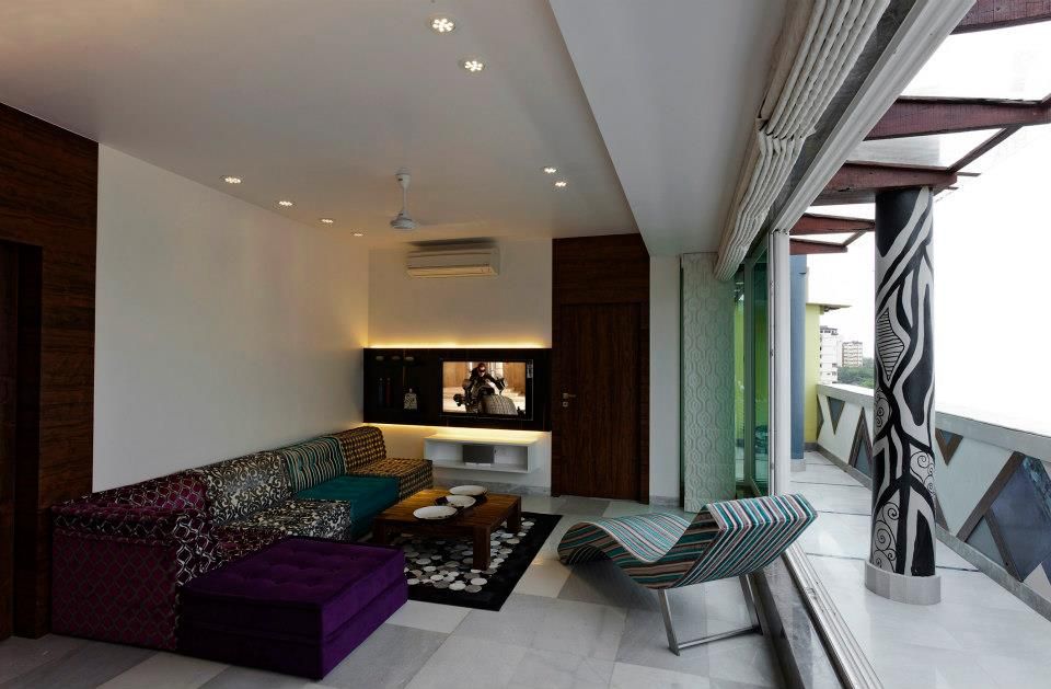 Mittal Residence, Colaba, Mumbai , Inscape Designers Inscape Designers Ausgefallene Wohnzimmer