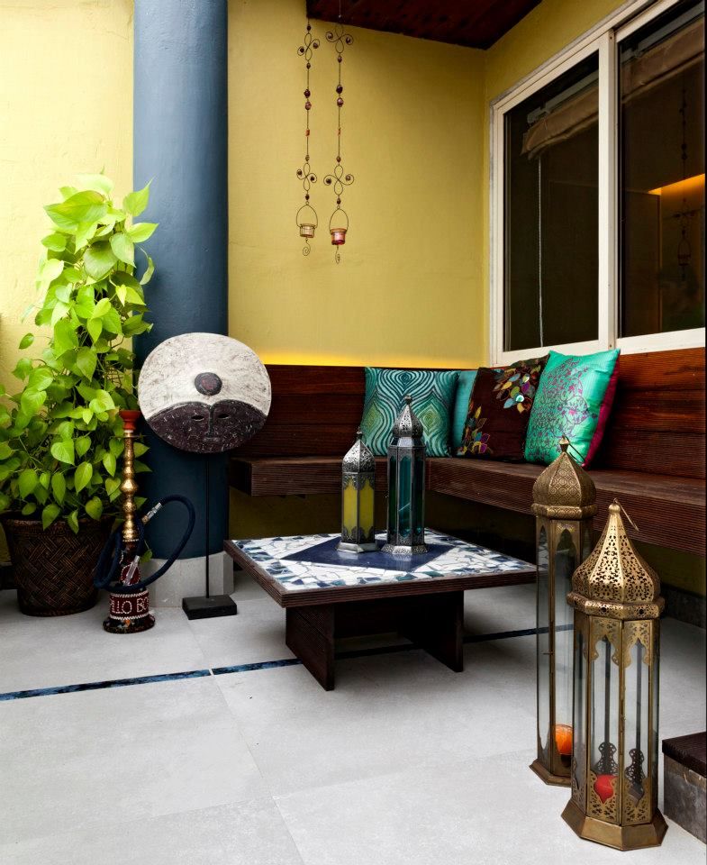 Mittal Residence, Colaba, Mumbai , Inscape Designers Inscape Designers Balcones y terrazas eclécticos