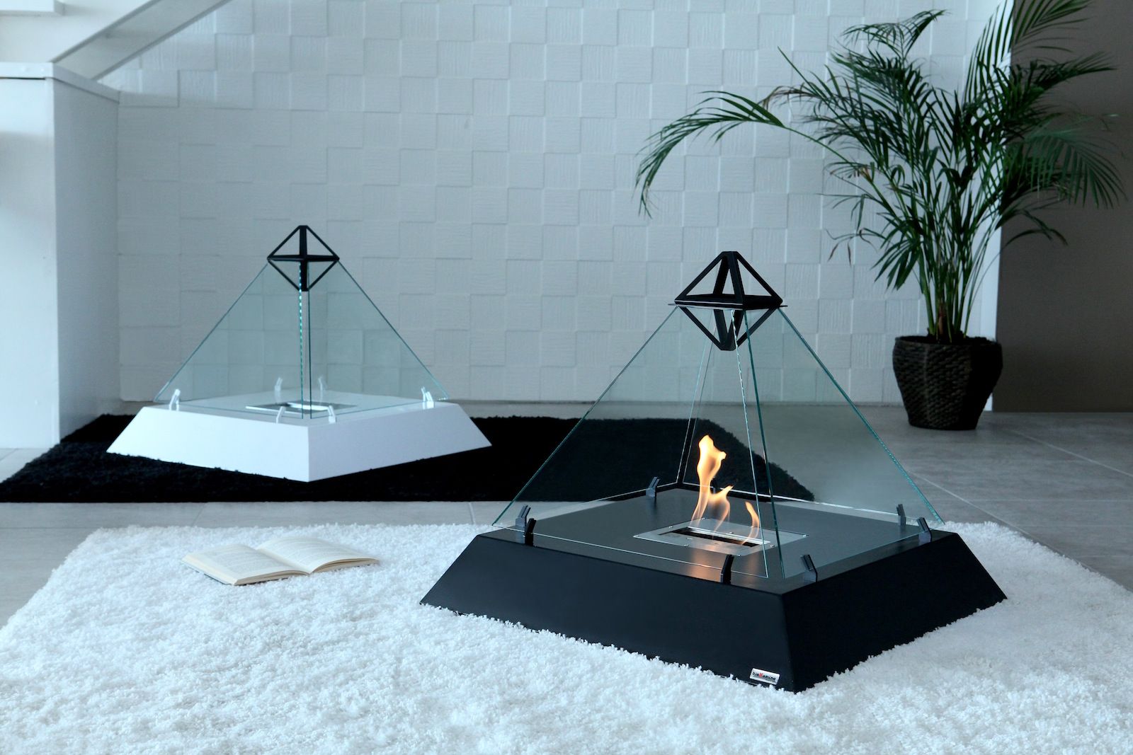 Ethanolkamin in Pyramidenform von bioKamino, RF Design GmbH RF Design GmbH Modern style bedroom