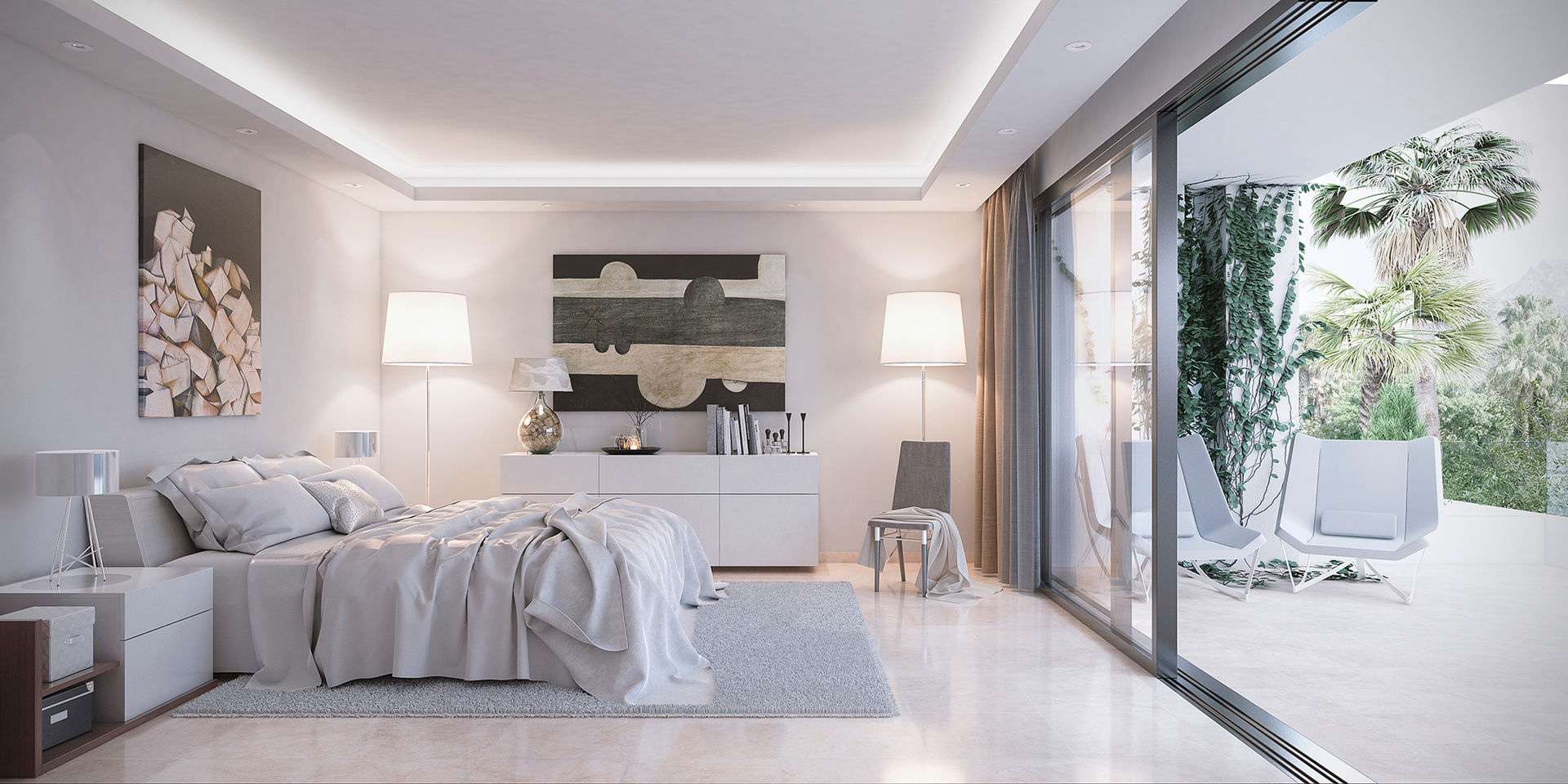Villas en Altos de Puente Romano DIKA estudio Dormitorios de estilo minimalista
