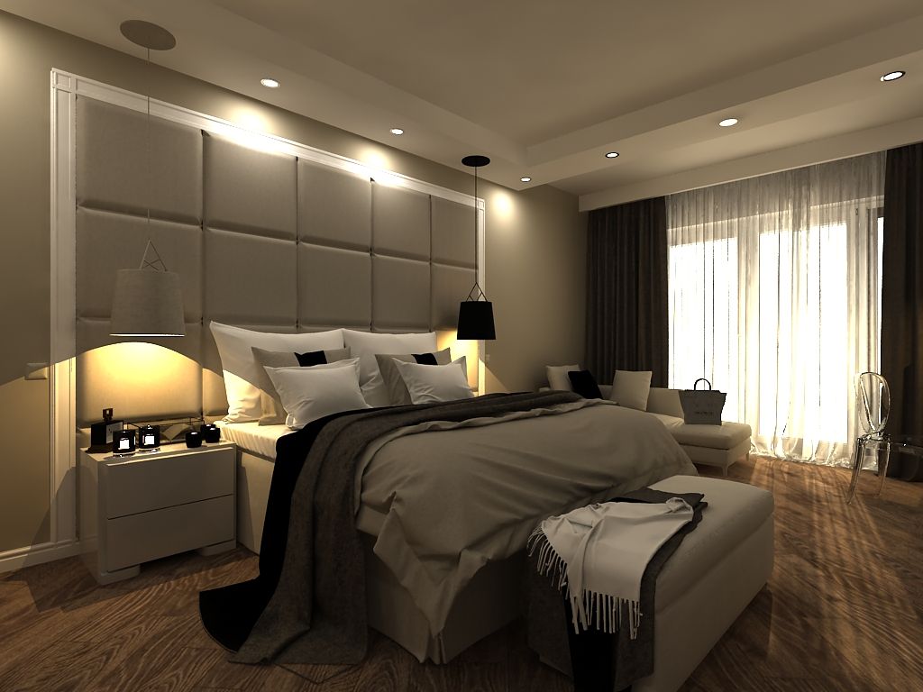 Квартира в Уфе, AM Design AM Design Scandinavian style bedroom