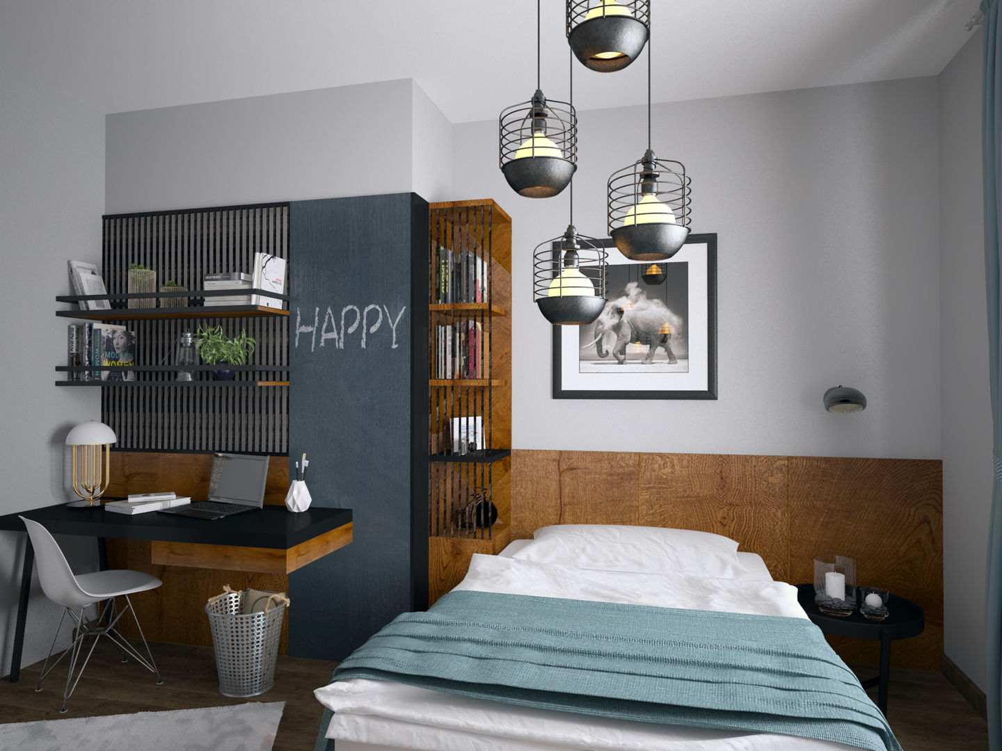 Villa Projelerimiz (3D), Öykü İç Mimarlık Öykü İç Mimarlık Modern Yatak Odası