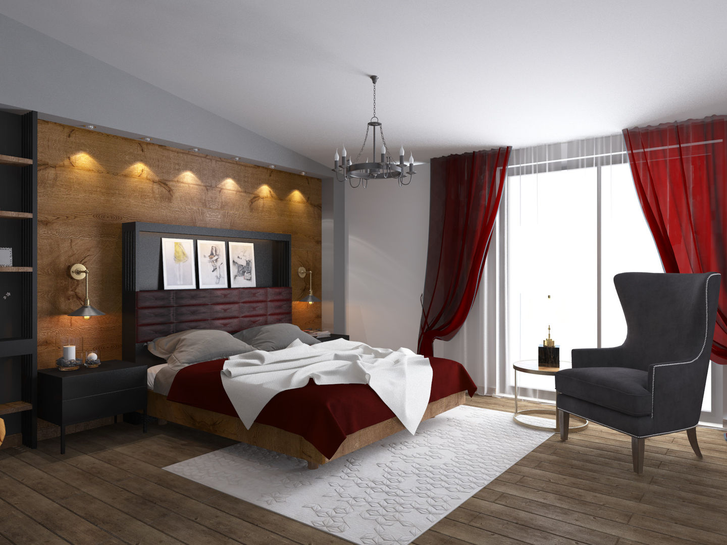 Villa Projelerimiz (3D), Öykü İç Mimarlık Öykü İç Mimarlık Bedroom