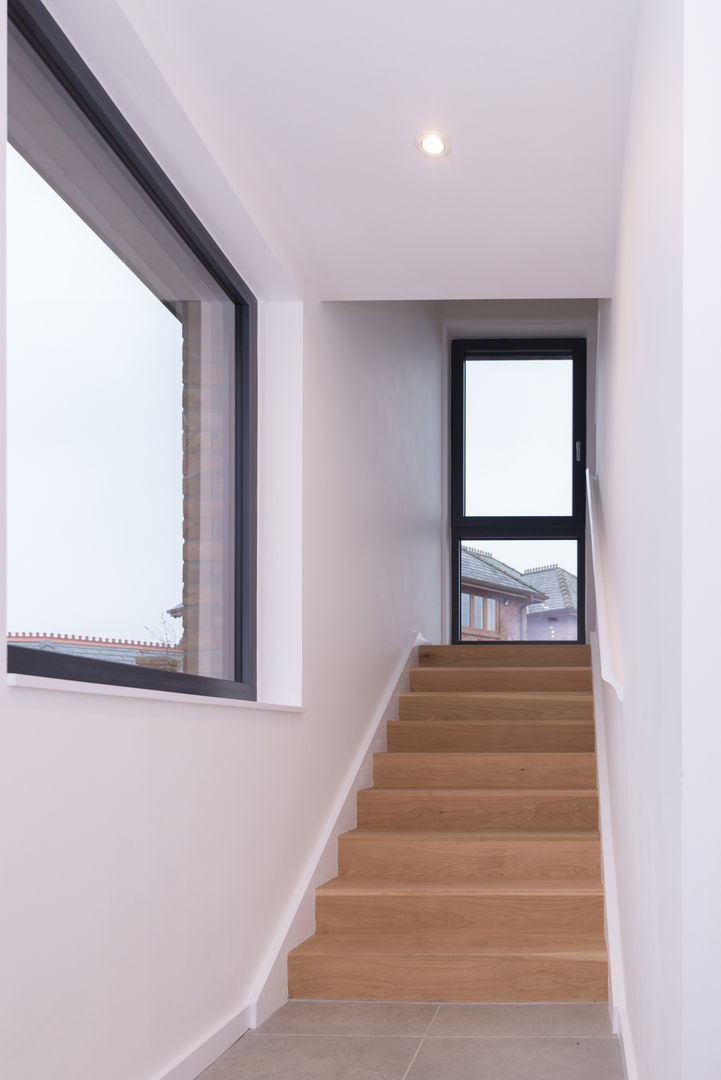 Stair guy taylor associates Pasillos, vestíbulos y escaleras modernos Madera Acabado en madera