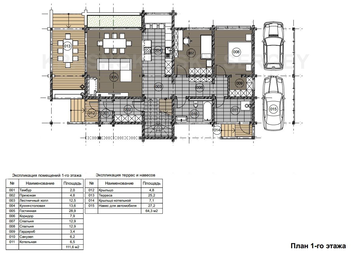 ДОМ ИЗ КЛЕЕНОГО БРУСА VILLA GERBERA, project-ks project-ks