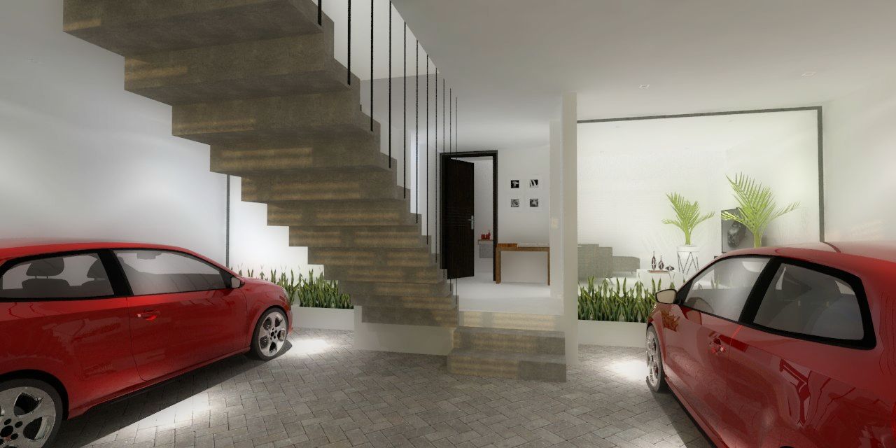 CASA GMATA, WIGO ARQUITECTURA WIGO ARQUITECTURA Minimalist garage/shed Concrete