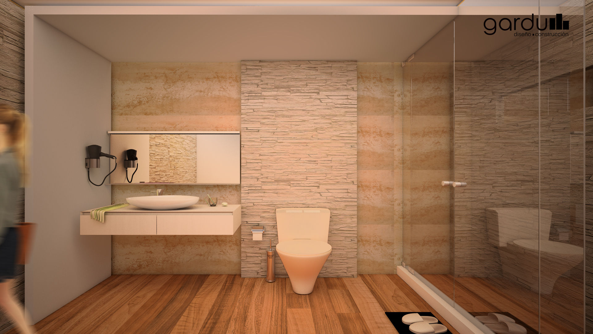 CASA RGV , GarDu Arquitectos GarDu Arquitectos Ванная комната в стиле минимализм Камень