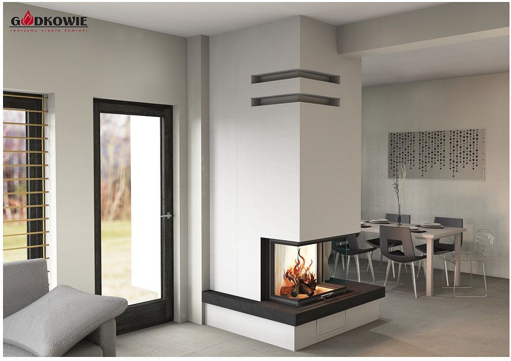 homify Modern Living Room Stone Fireplaces & accessories