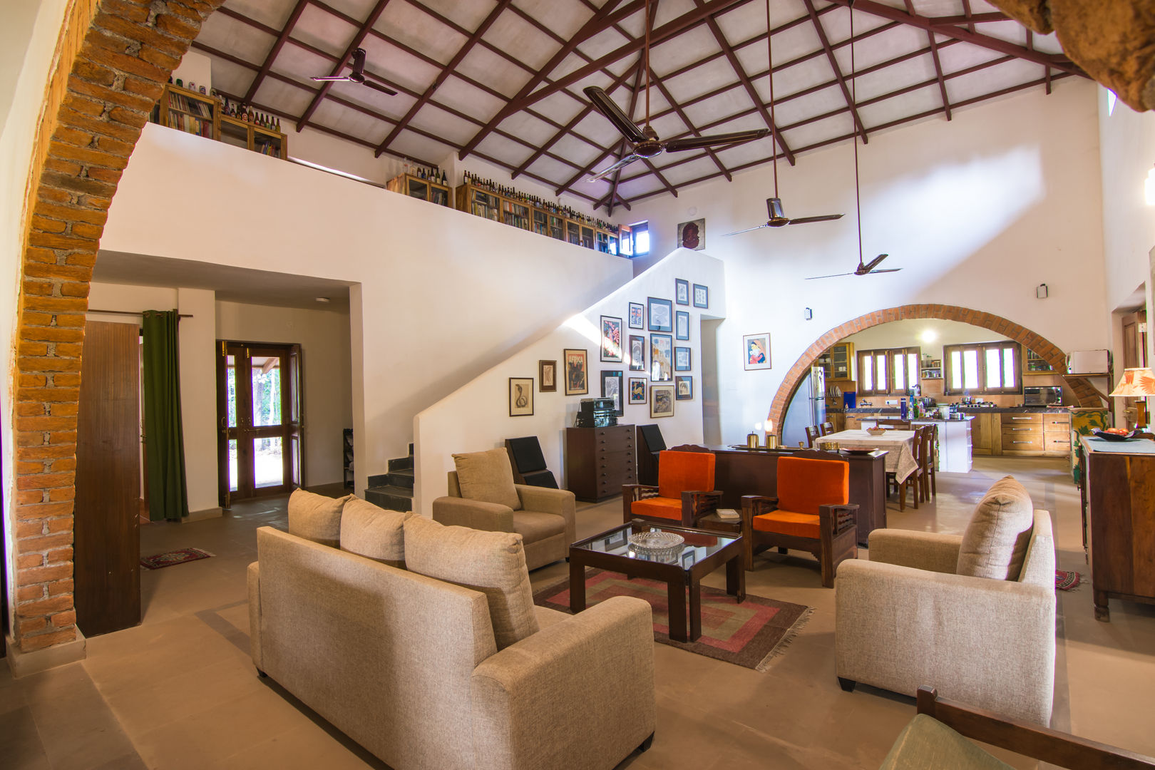 Homestay in Kanha National park, Madhya Pradesh, M+P Architects Collaborative M+P Architects Collaborative Moderne Wohnzimmer