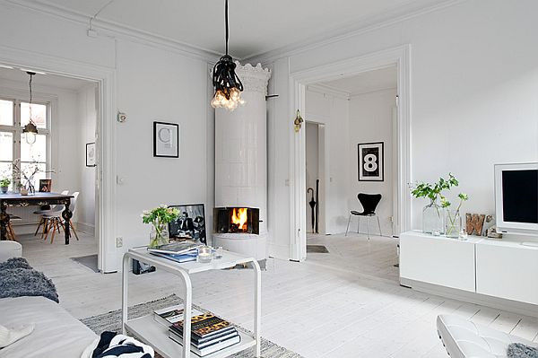 homify Scandinavian style living room Fireplaces & accessories
