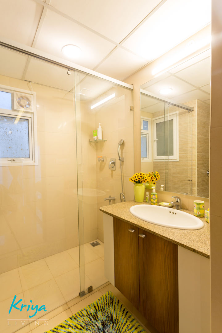 3 BHK apartment - RMZ Galleria, Bengaluru, KRIYA LIVING KRIYA LIVING Phòng tắm phong cách hiện đại