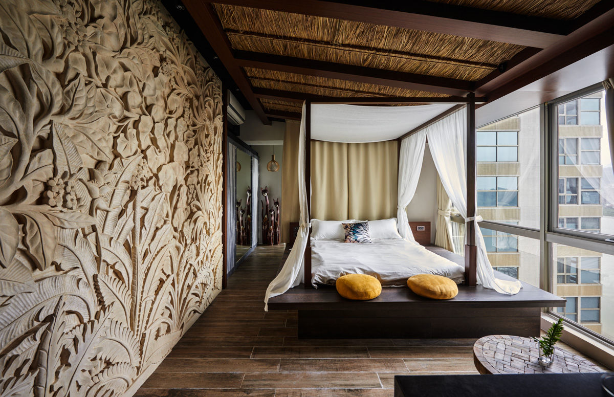 旅行的記憶_漫遊峇里島, 有偶設計 YOO Design 有偶設計 YOO Design トロピカルスタイルの 寝室