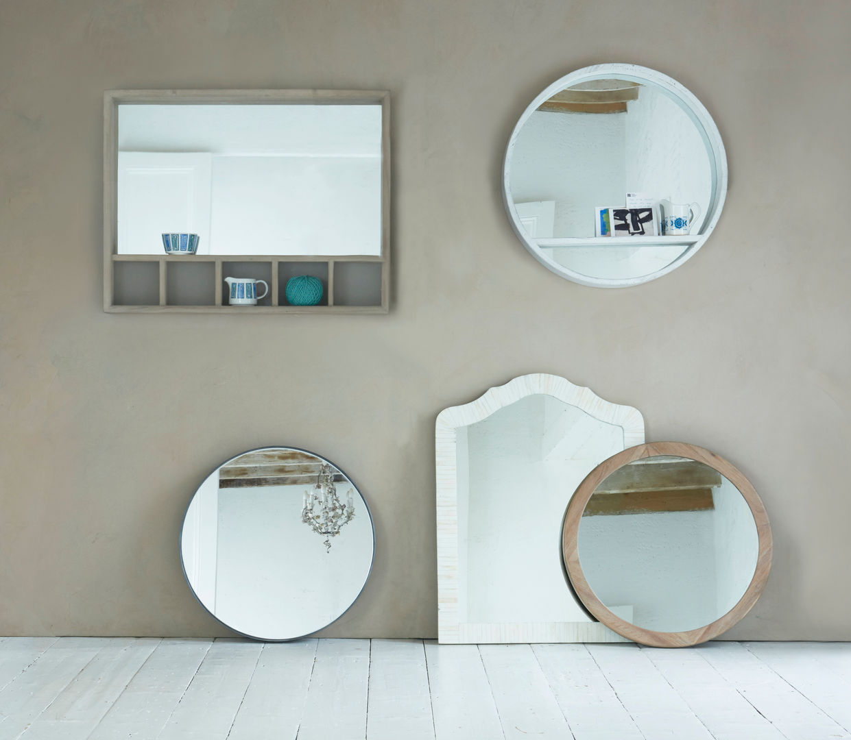 Loaf's SS17 mirror range homify Classic style houses mirror,portrait,round,circular,wooden frame,brass frame,shelving,bone,wall-mounted,Accessories & decoration