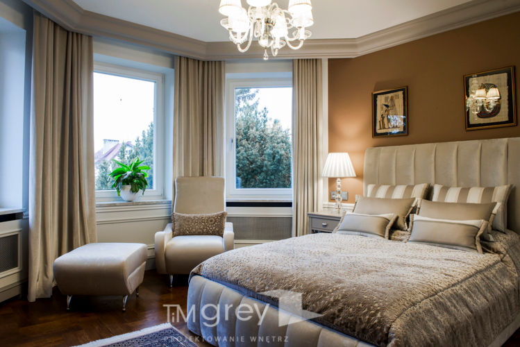 300m2 of classic elegance., TiM Grey Interior Design TiM Grey Interior Design Спальня в классическом стиле