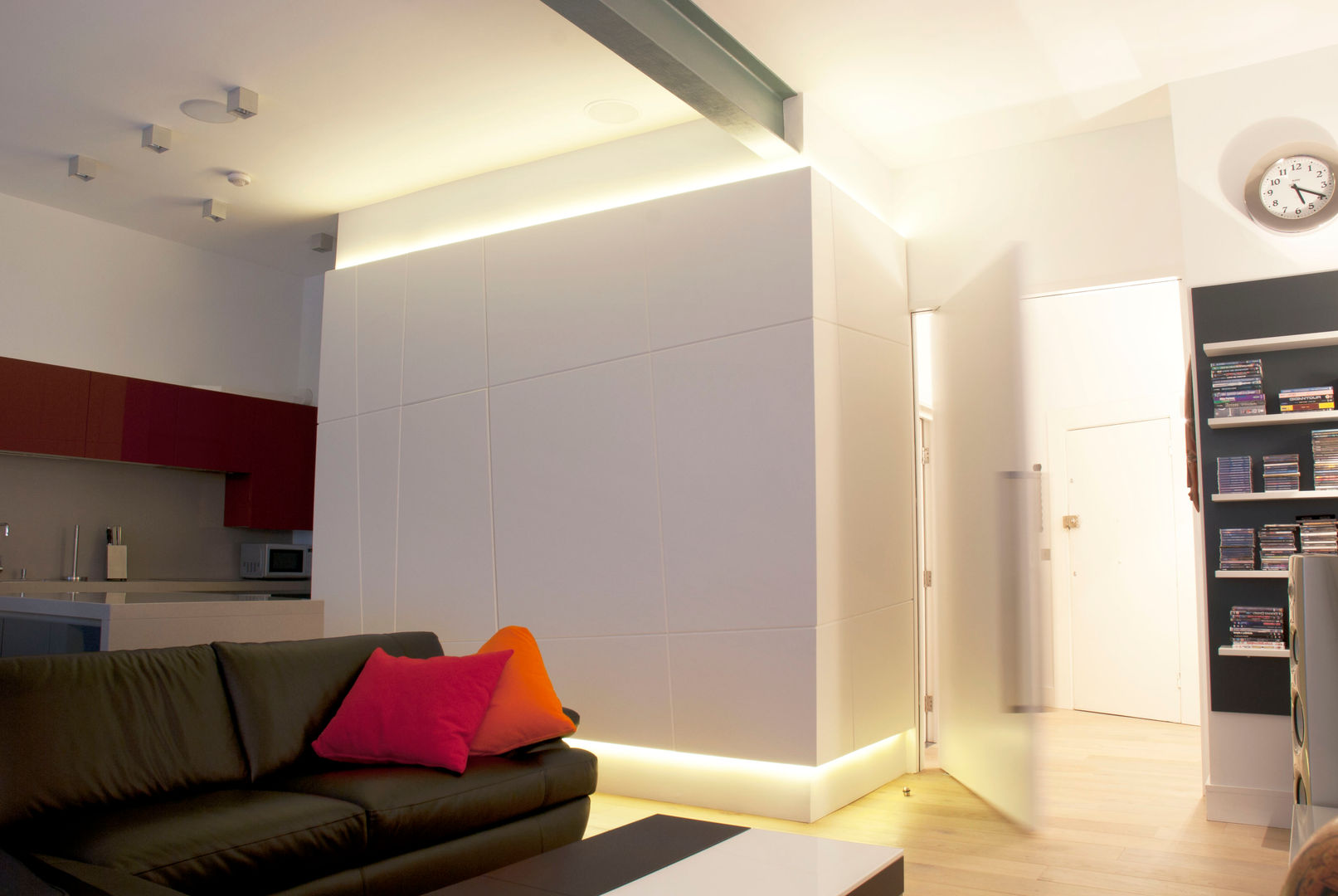 Collingham Road Guarnieri Architects Moderne woonkamers LED Lighting,space,living room