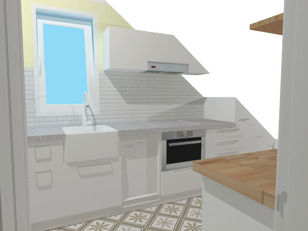 Cocina en bajocubierta. vista III homify