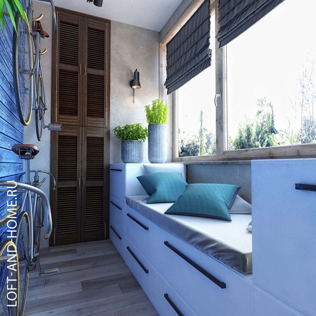 homify Endüstriyel Balkon, Veranda & Teras