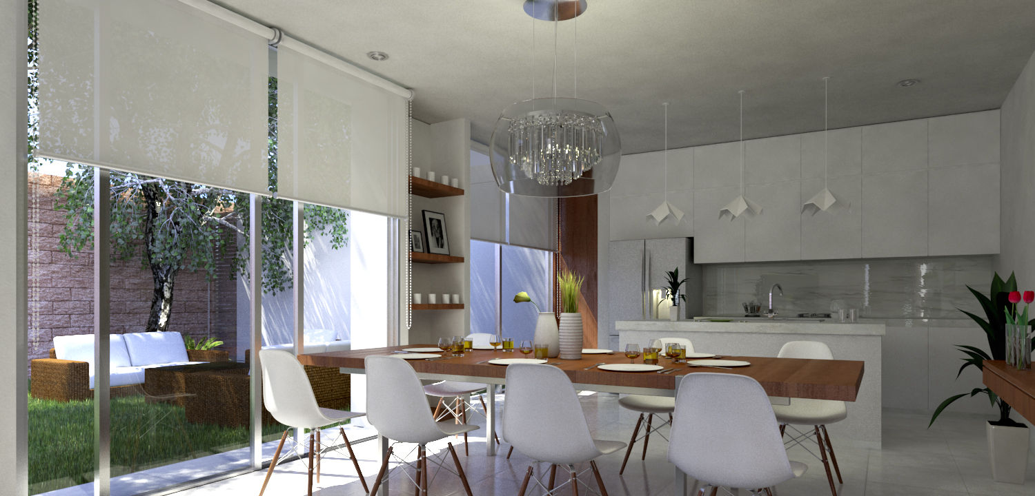 Sala-Comedor-Cocina homify Comedores