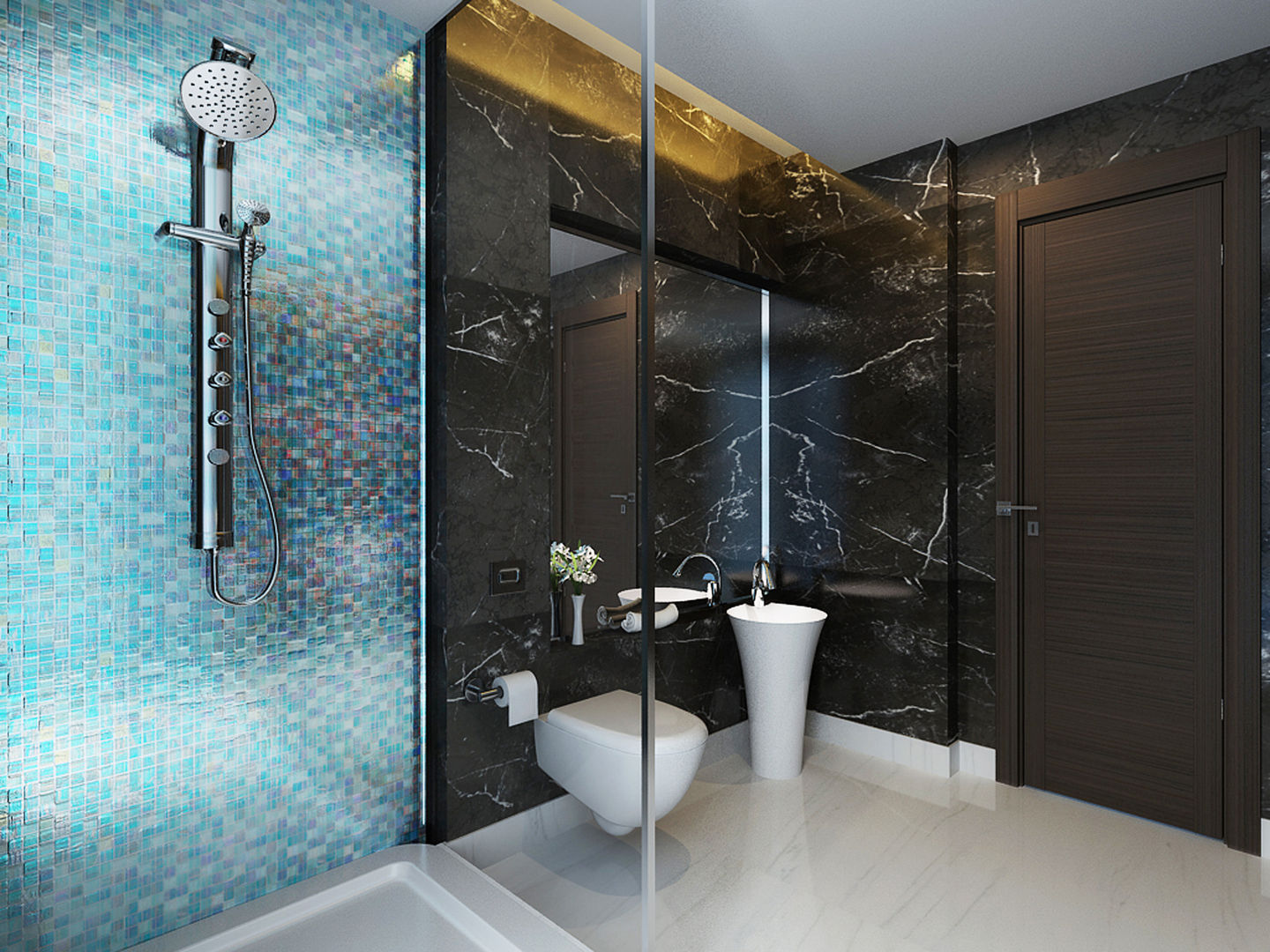 homify Modern bathroom