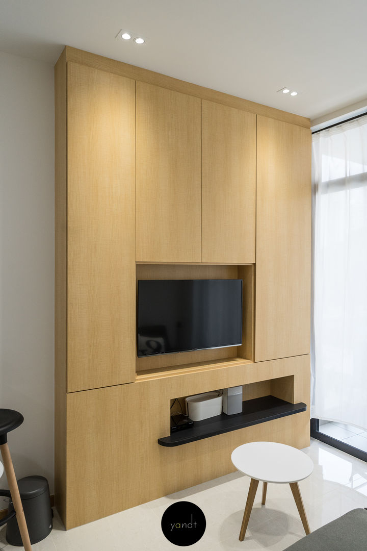 TV Feature wall Y&T Pte Ltd Scandinavian style living room Wood Wood effect