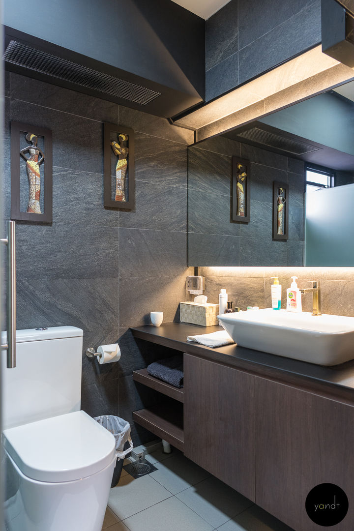 Master Bathroom Y&T Pte Ltd 浴室 磁磚